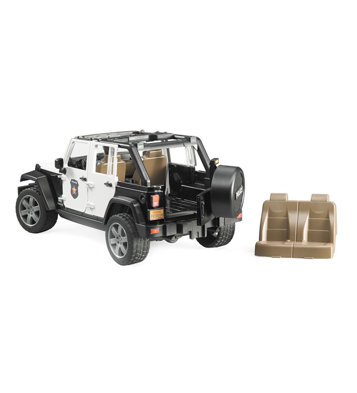Jeep Wrangler Rubicon policyjny z figurką Bruder 02526