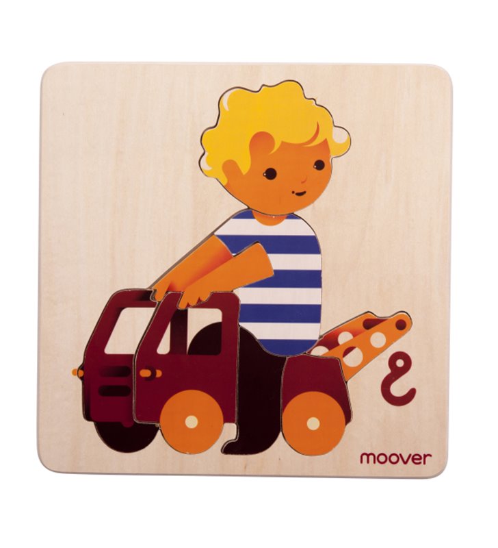 Drewniane Puzzle Jeździk Moover 880039