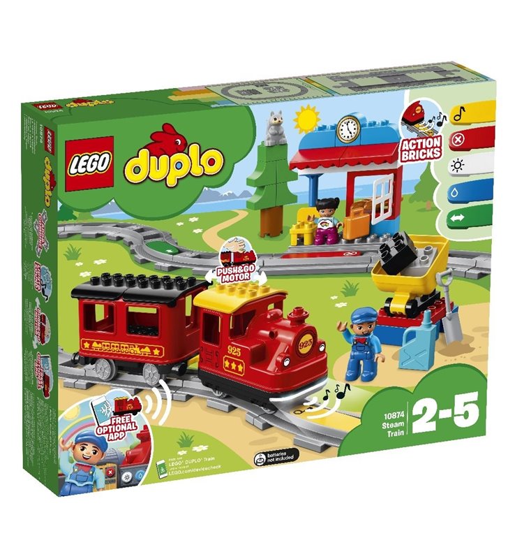 LEGO DUPLO Pociąg Towarowy Parowy 10874