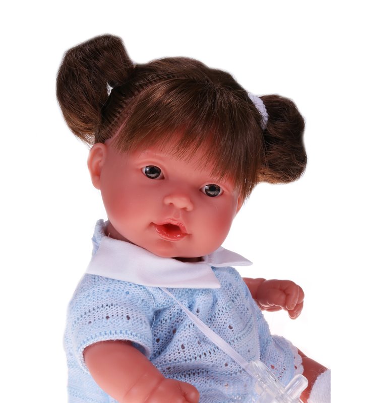 Lalka brunetka Tita 26 cm w niebieskiej sukience 4059_4