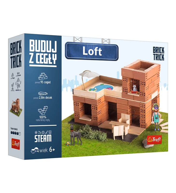 Klocki Brick Trick Loft Buduj z cegły Trefl 60872