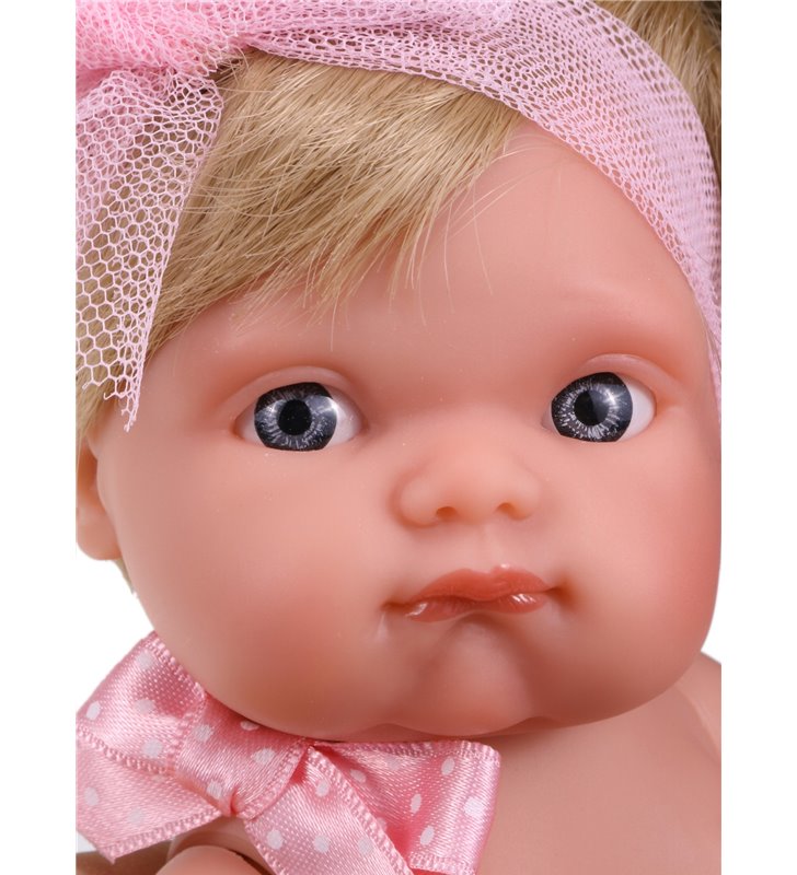 Lalka blondynka Mufly 21 cm w różowej spódniczce Antonio Juan 3907