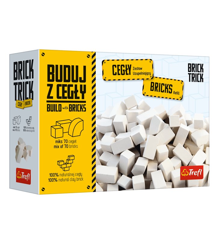 Brick Trick Białe cegły zamkowe zestaw uzupełniający Trefl 61152