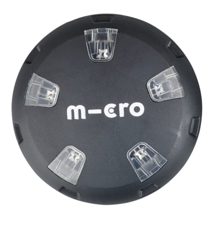 Dekielki LED na kółka hulajnogi Micro czarne AC4814