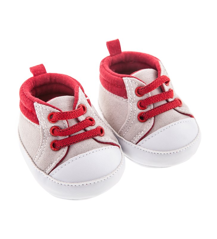 Beżowo-czerwone buty dla lalki Antonio Juan