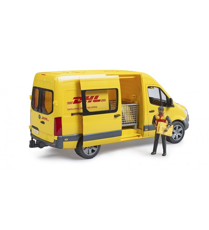 Zabawka MB Sprinter DHL z figurką kuriera Bruder 02671