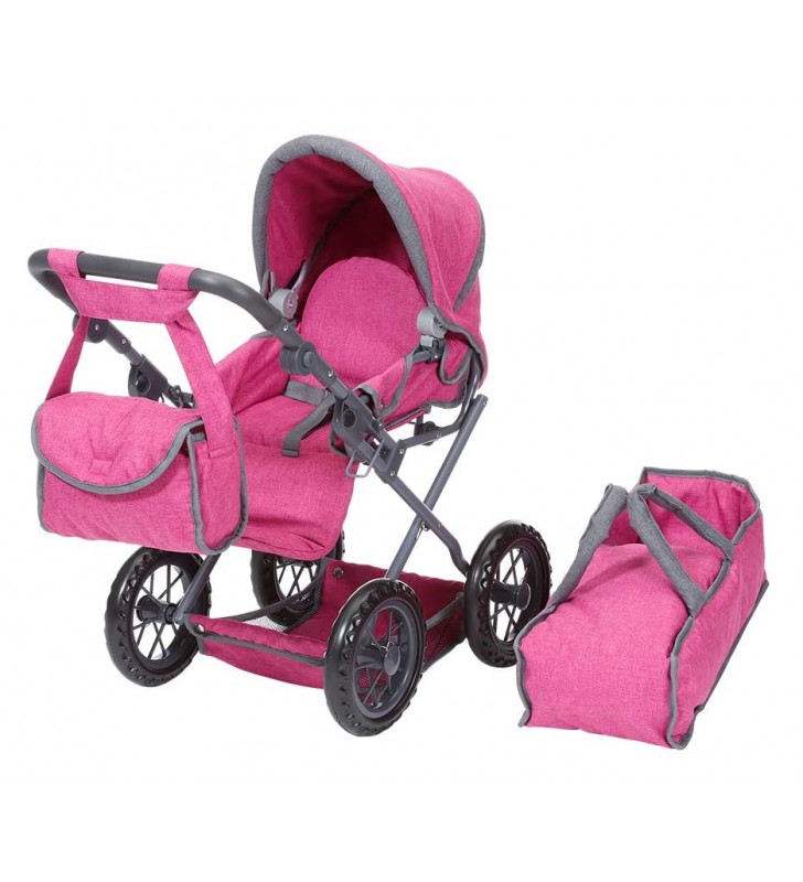 Ciemnoróżowy wózek dla lalki Ruby Knorr Toys 63131