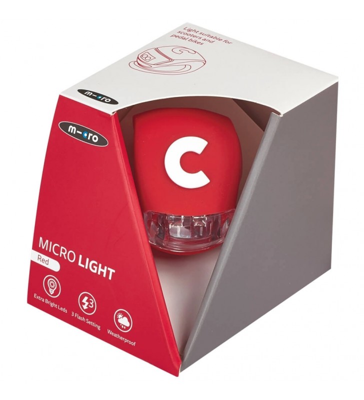 Micro światełko do hulajnogi deluxe czerwone AC4129
