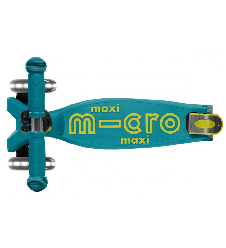 Hulajnoga Micro Maxi Deluxe LED Zielona składana MMD097