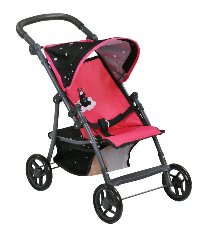 Różowy wózek dla lalek spacerówka Liba NICI Knorr Toys 80210