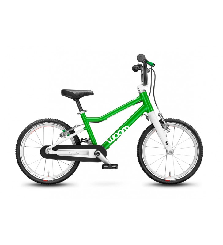 Zielony rower dziecięcy woom 3 16 calowy