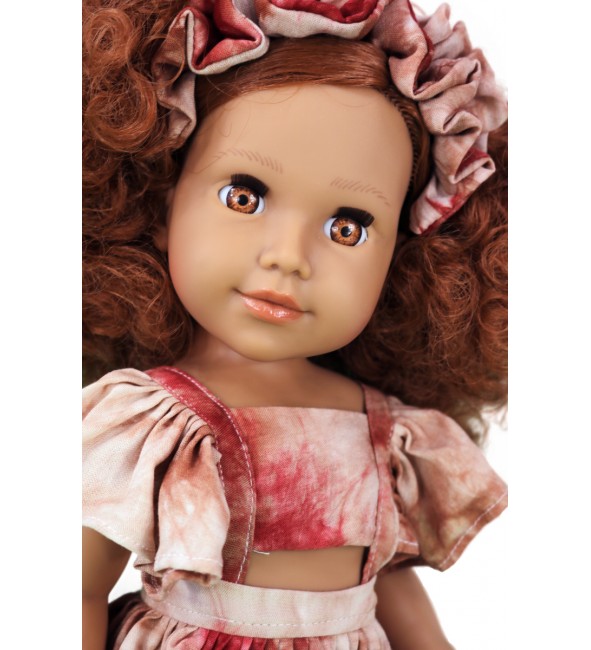 Duża Lalka mulatka 47 cm w sukience Urbidolls