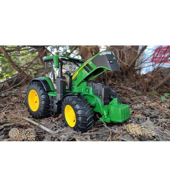 Traktor John Deere 7R 350 z ładowaczem i przyczepą Bruder 03155