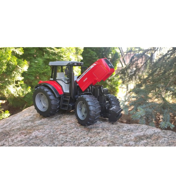 Traktor Massey Ferguson 7480 z przyczepą wywrotką Bruder 02045