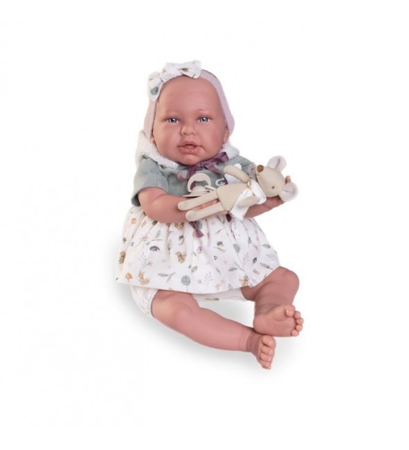 Lalka hiszpańska Daniela z maskotką 52 cm Reborn Antonio Juan 81393