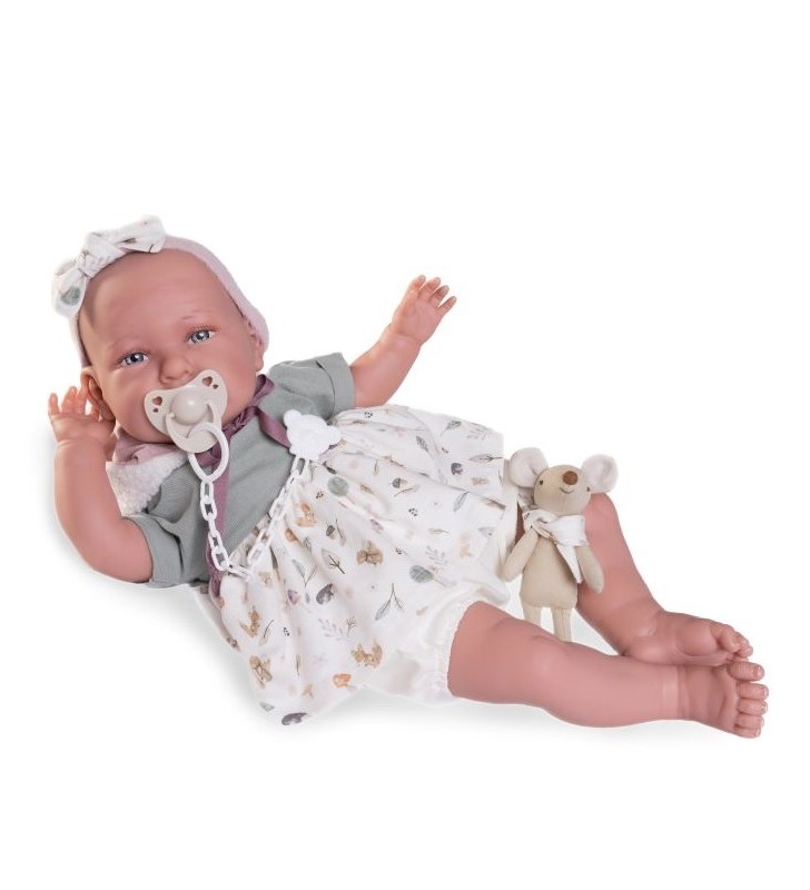 Lalka hiszpańska Daniela z maskotką 52 cm Reborn Antonio Juan 81393