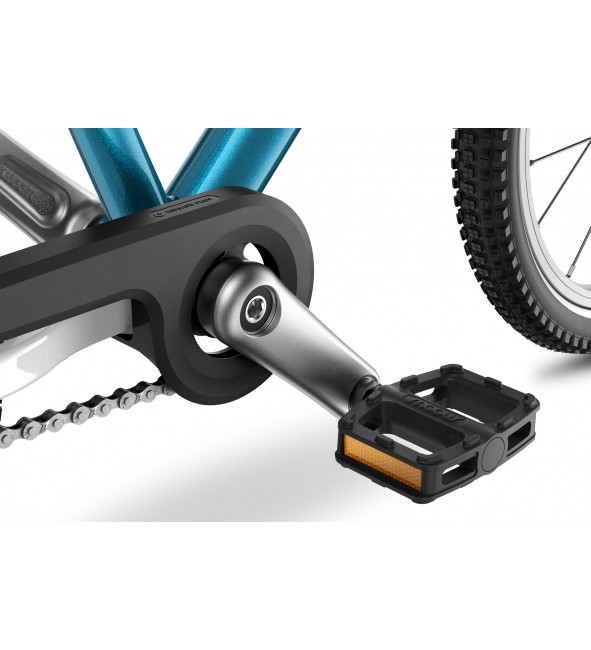 Rower dziecięcy woom 3 GO AUTOMAGIC - Niebieski Metalik - 16 calowy - z przerzutkami