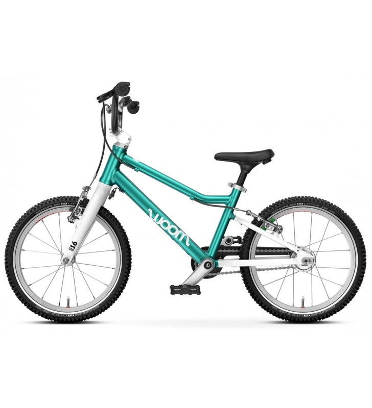 Rower dziecięcy woom 3 GO AUTOMAGIC - Turkusowy Metalik - 16 calowy - z przerzutkami