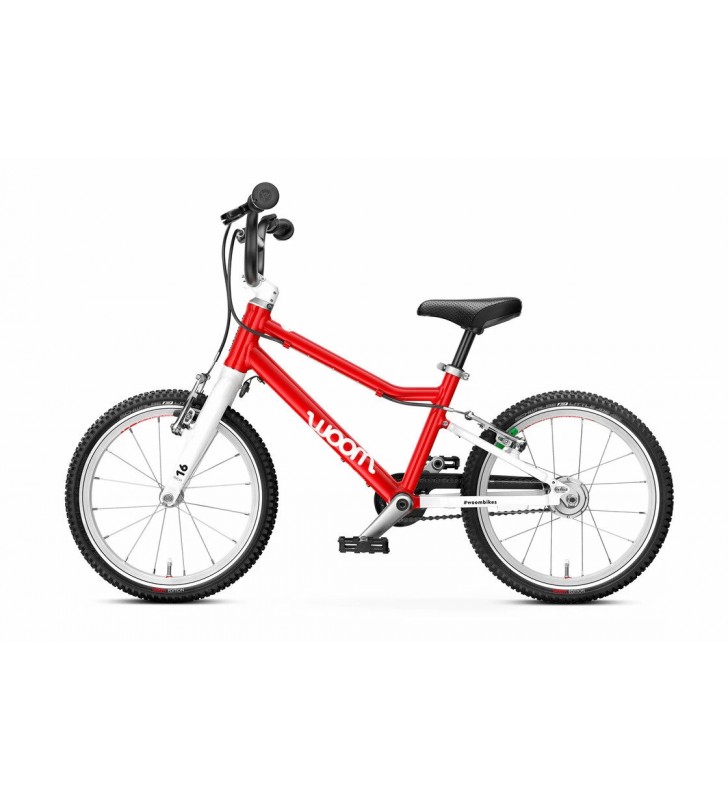 Rower dziecięcy woom 3 GO AUTOMAGIC - Czerwony - 16 calowy - z przerzutkami