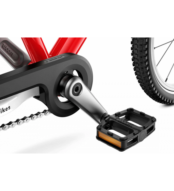 Rower dziecięcy woom 3 GO AUTOMAGIC - Czerwony - 16 calowy - z przerzutkami