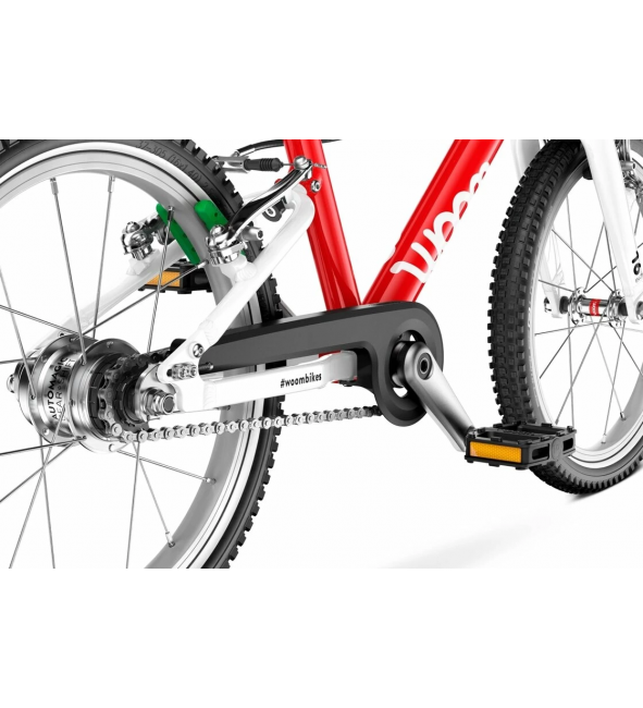 Rower dziecięcy woom 3 GO AUTOMAGIC - Czerwony - 16 calowy - z przerzutkami