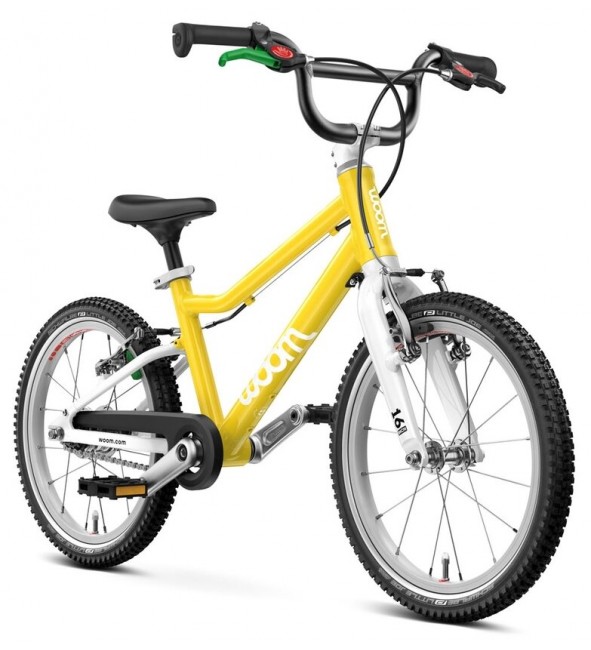 Rower dziecięcy woom 3 GO AUTOMAGIC - vibrant yellow - 16 calowy - z przerzutkami