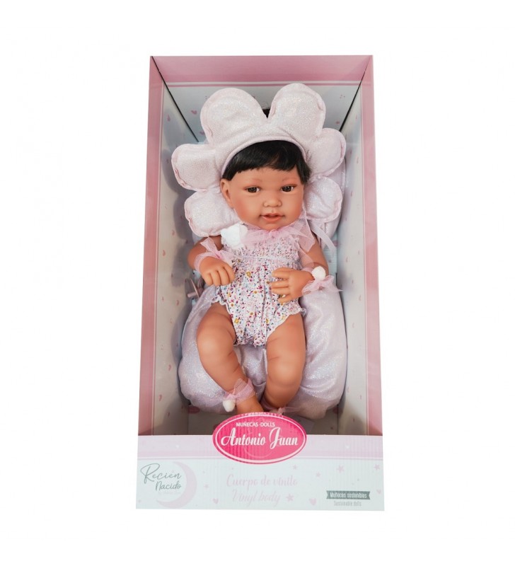 Lalka hiszpańska Pipa 42 cm z czapeczką i poduszką Antonio Juan 50397
