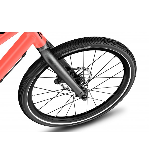 Rower dziecięcy woom EXPLORE 4 - neon coral - 20 calowy - z przerzutkami