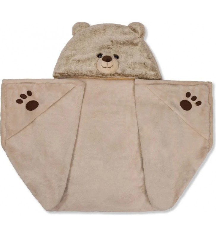 Miś Kocyk z kapturem dla dzieci Cozy Noxxiez BL829