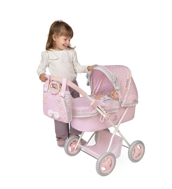 Składany wózek dla lalek Sopie z parasolką DeCuevas Toys 85075