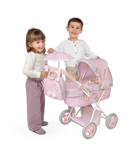 Składany wózek dla lalek Sopie z parasolką DeCuevas Toys 85075