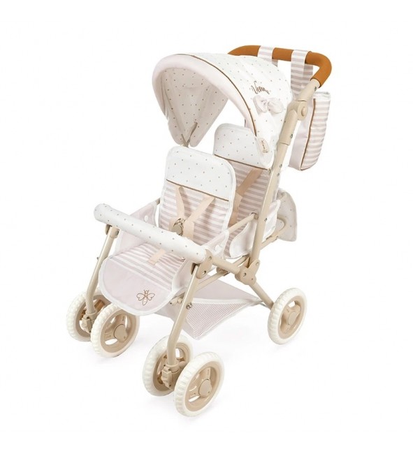Bliźniaczy wózek regulowany dla lalek do 52cm Verona DeCuevas Toys 90378