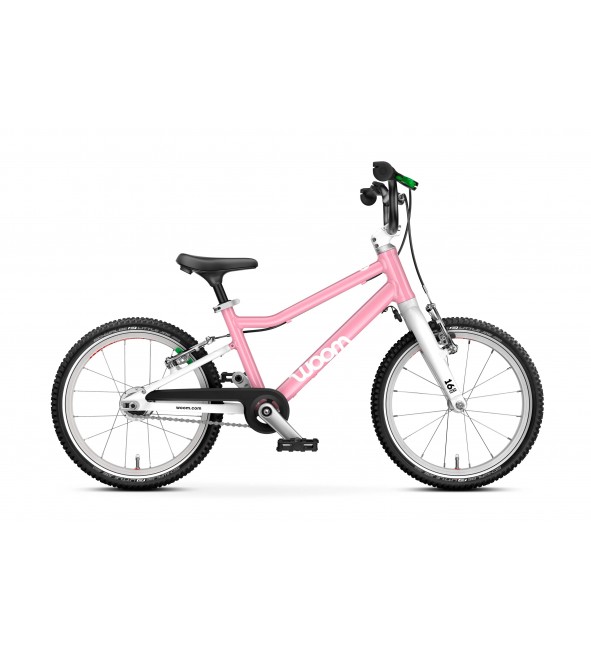 Rower dziecięcy woom 3 GO AUTOMAGIC - Powder Pink - 16 calowy - z przerzutkami