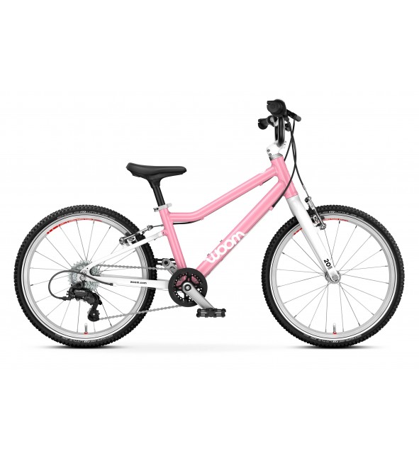 Rower dziecięcy woom 4 GO - Powder Pink - 20 calowy - z przerzutkami