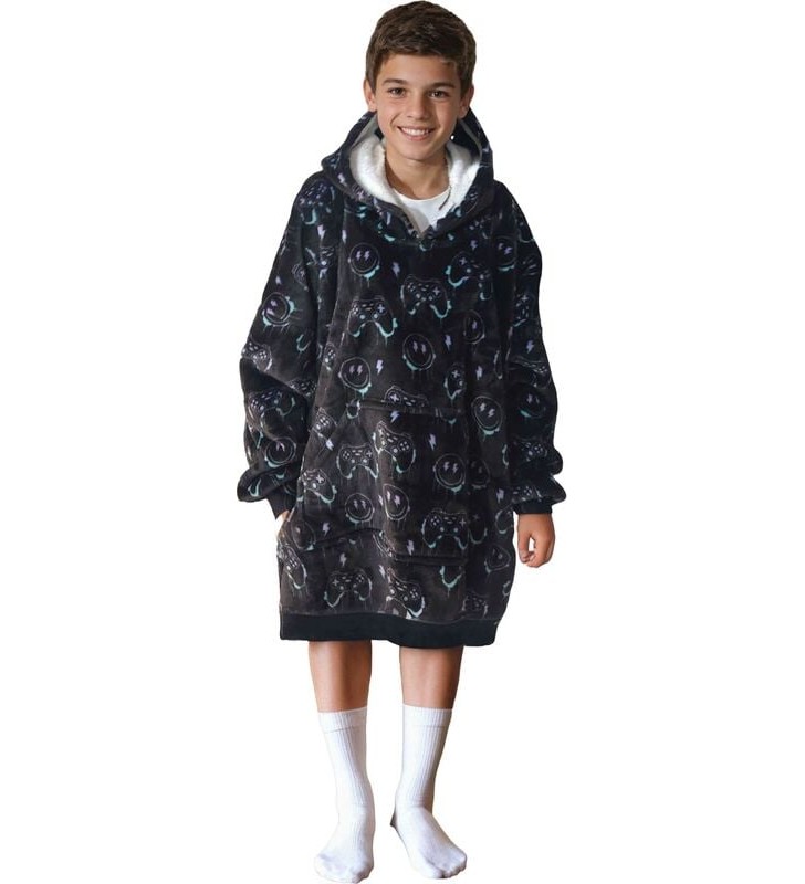 Bluza koc Oversize dla dzieci Print Gry Cozy Noxxiez CH340