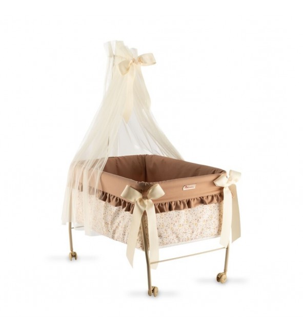 Łóżeczko Teresa z baldachimem dla lalki do 46 cm Asi 3712004
