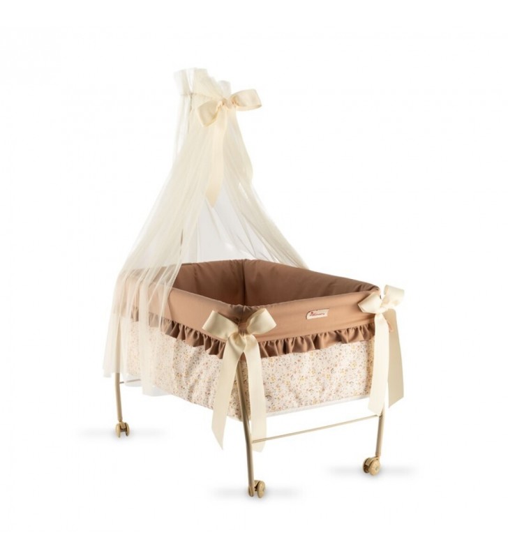 Łóżeczko Teresa z baldachimem dla lalki do 46 cm Asi 3712004