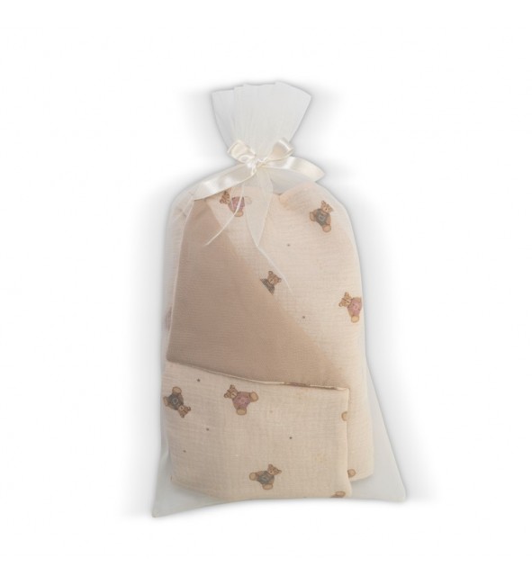 Pościel w misie do łóżeczka dla lalki Asi 3991105