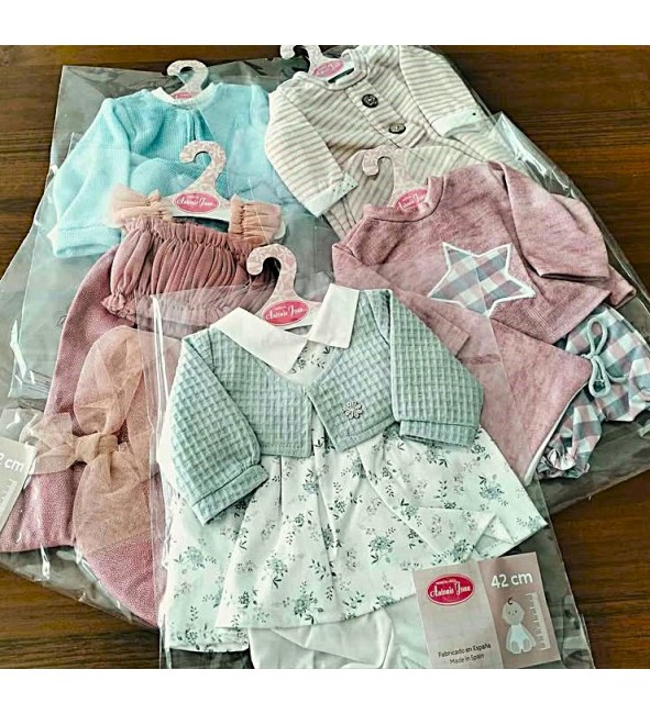 Pakiet ubranek dla lalki 42 cm 5 szt. Antonio Juan 91042