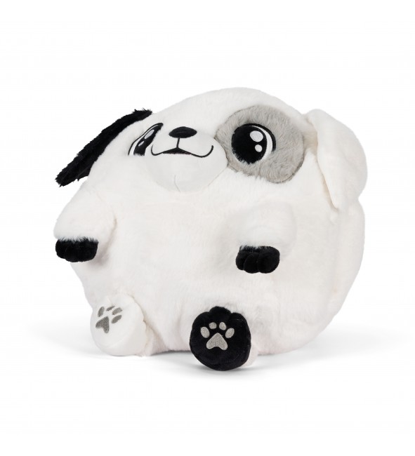 Biały piesek Poduszka i pluszowy ogrzewacz do dłoni Cozy Noxxiez HW747