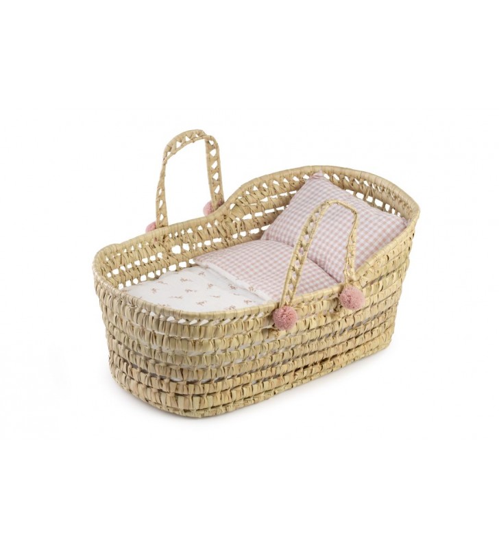 Kosz Mojżesza z pościelą dla lalki do 42 cm Antonio Juan 92318