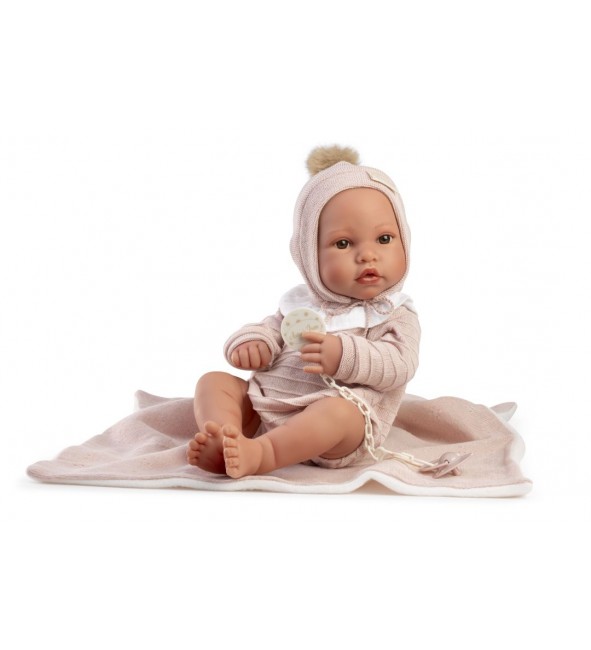 Lalka hiszpańska Erika 42cm w body z kocykiem Antonio Juan 50440