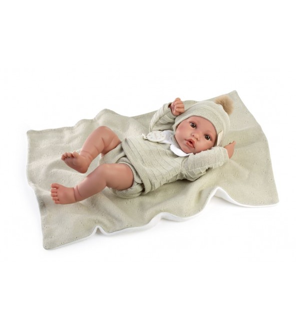 Lalka Erik chłopiec z zielonym kocykiem Antonio Juan 50439