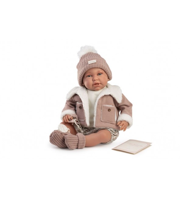 Lalka Daniela Mi Primer Reborn w futerku Antonio Juan 81399