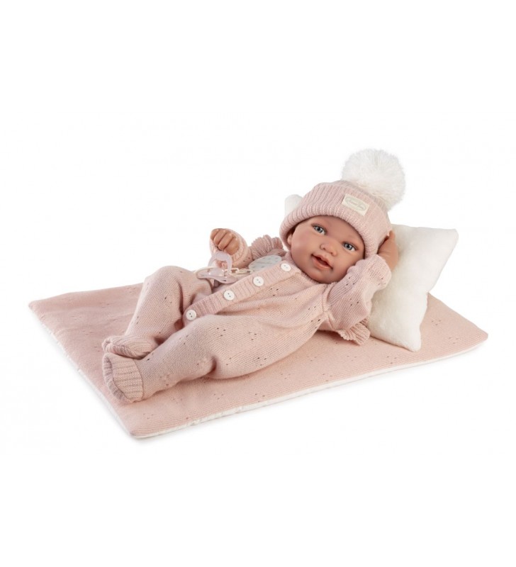 Lalka Hiszpańska Pipa 42cm w śpiochach z pościelą Antonio Juan 50429