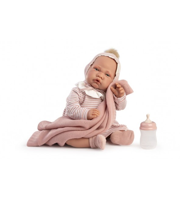 Lalka hiszpańska Lua z kocykiem i butelką Antonio Juan 33371