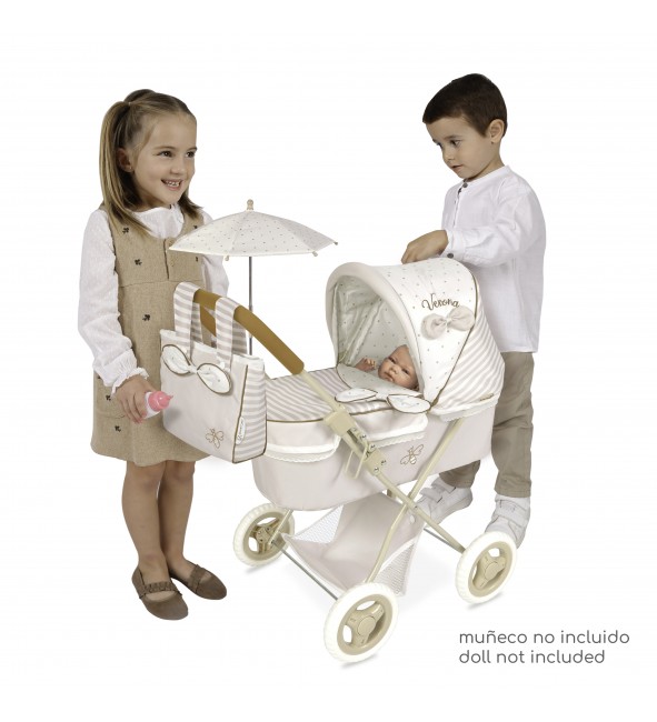 Wózek dla lalek Verona z parasolką DeCuevas Toys 85078