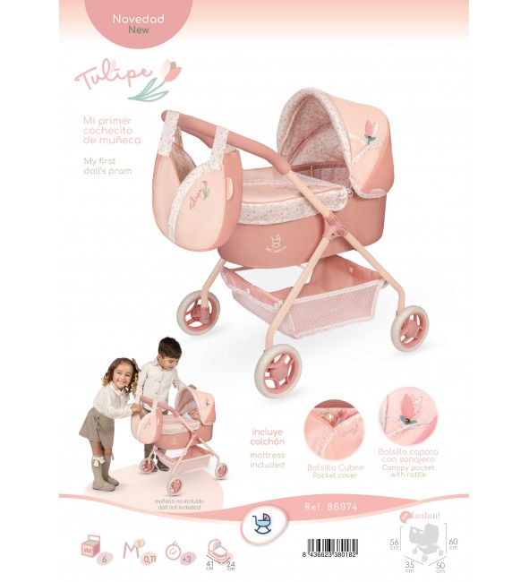Wózek dla lalek Tulipe DeCuevas Toys 86074