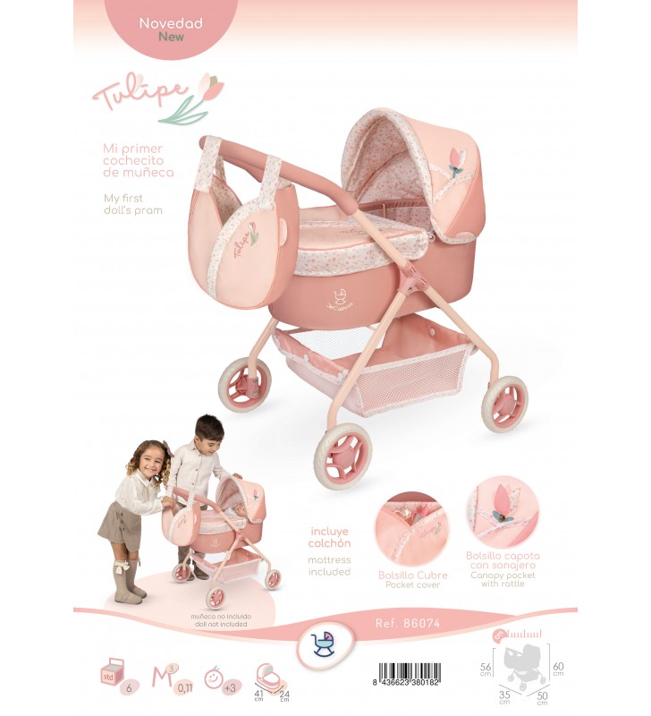 Wózek dla lalek Tulipe DeCuevas Toys 86074