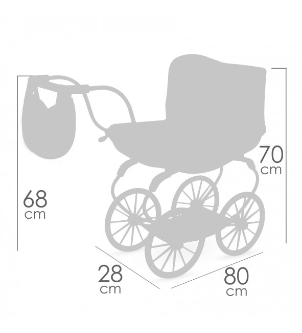 Wózek dla lalek Tulipe Classic DeCuevas Toys 87074